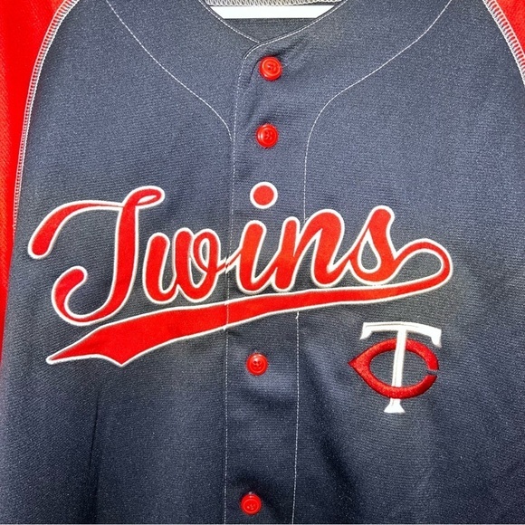 Minnesota Twins Genuine Merchandise Red and Blue True Fan Series Jersey Size M - Picture 3 of 9